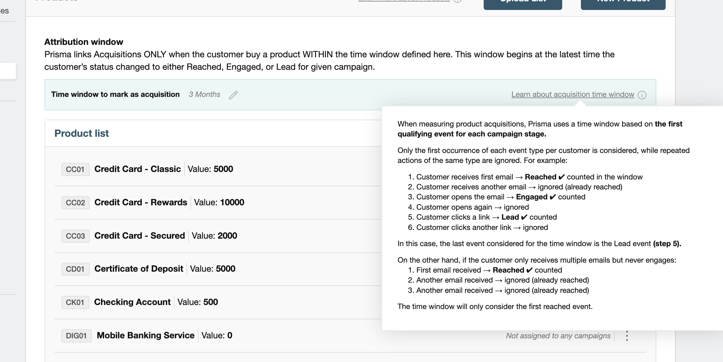 Ventana de tiempo de adquisición y atribución
