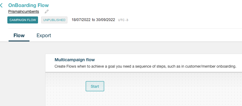 Campaign flow configuration stages