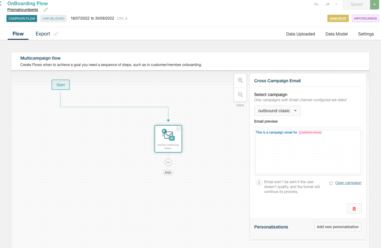 New redirect funnel step