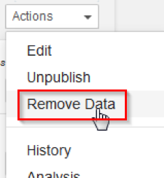 Remove data