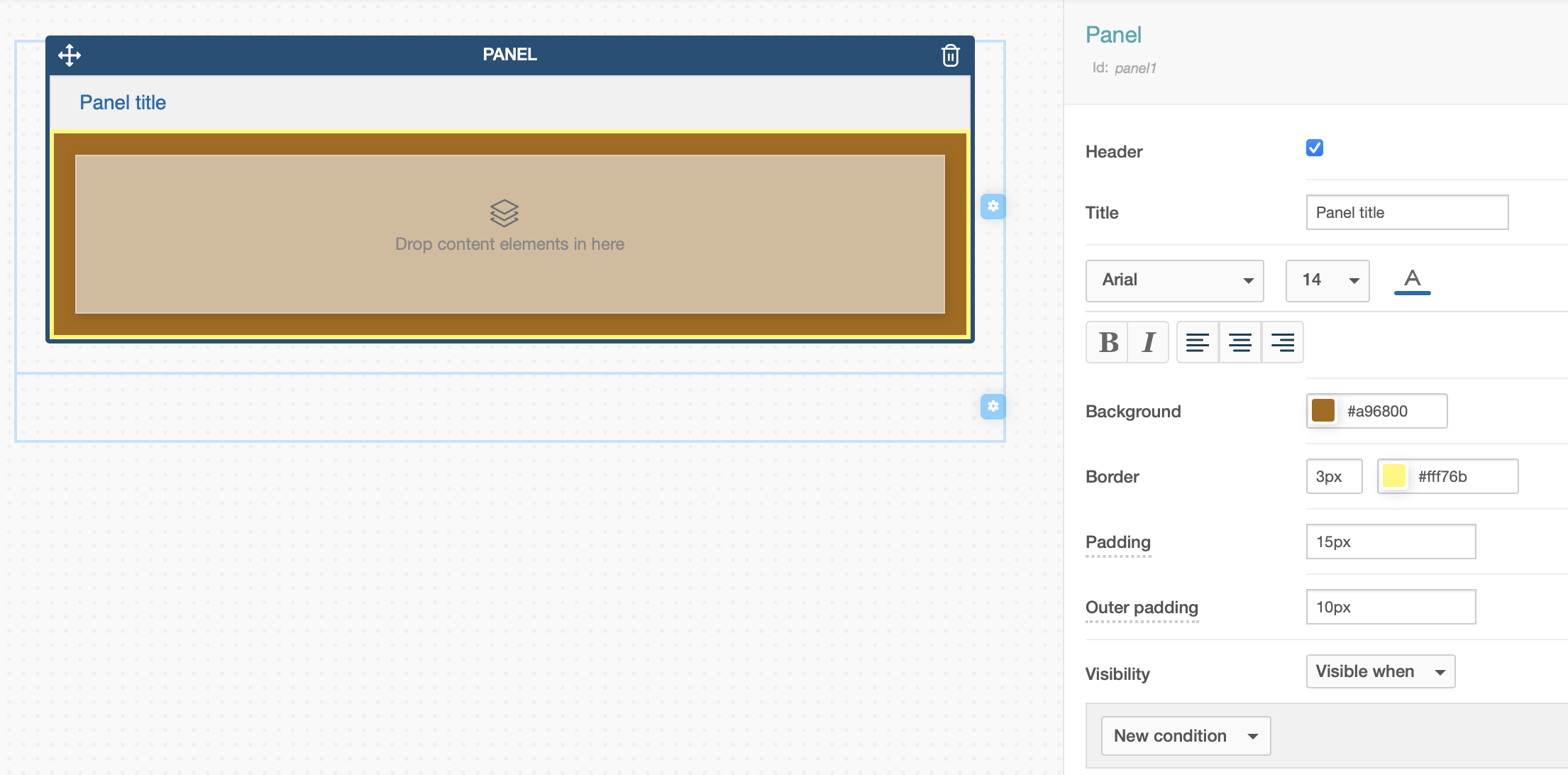 Componente panel