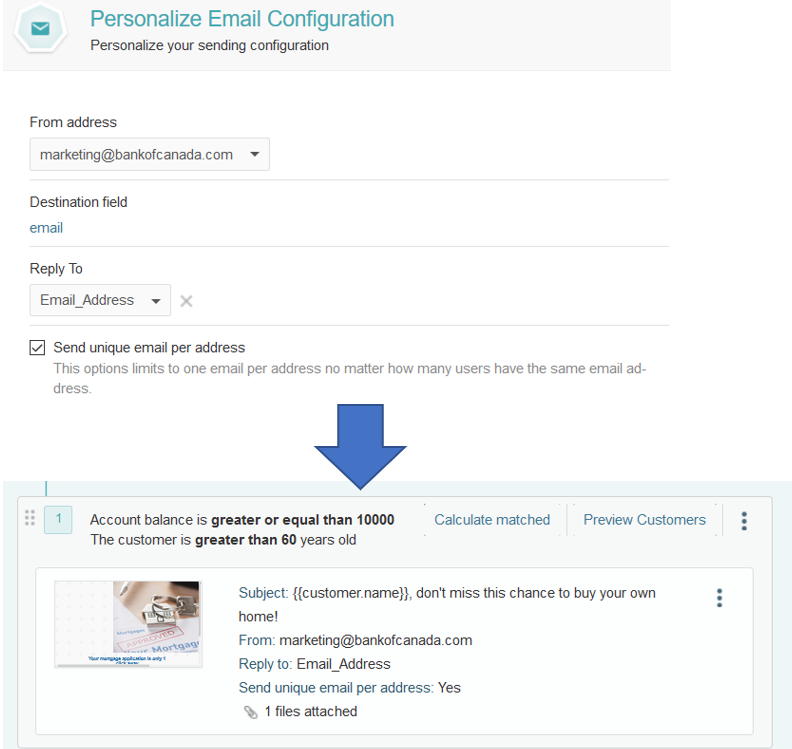 Personalizing the email configuration