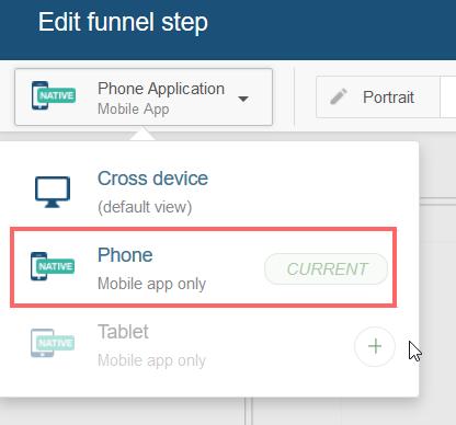 Displaying the current device type