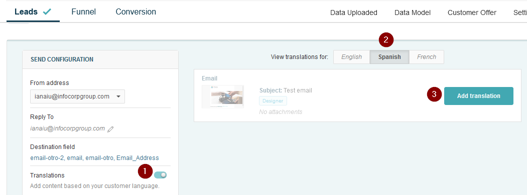 Figure 36: Habilitar traducciones