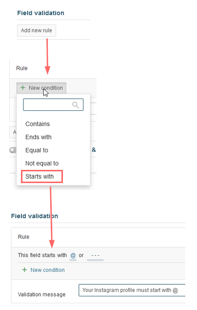 Adding a condition to validate a field