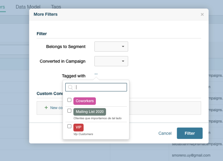 Customer Tags - Filter customers by tag