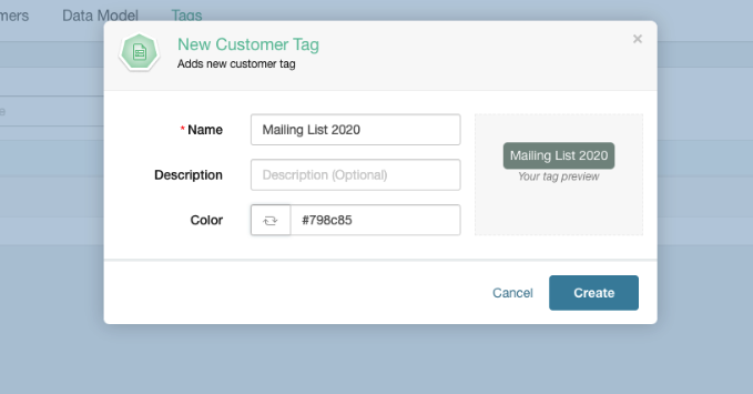 Customer Tags - Tags creation