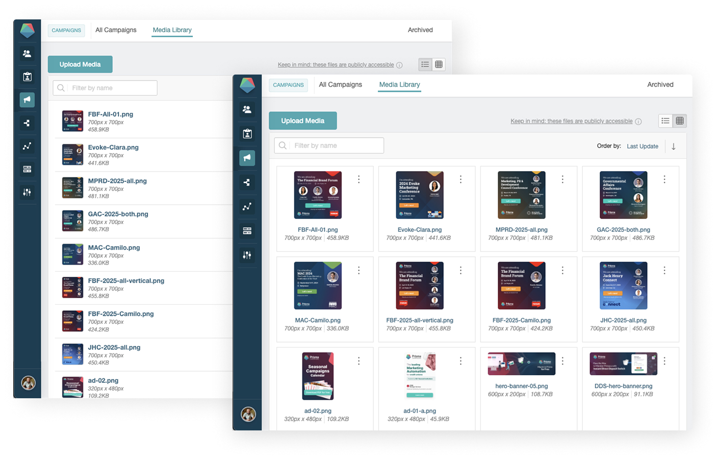 Media Library List