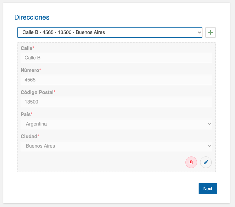 Componente Multivalue - Edición de item