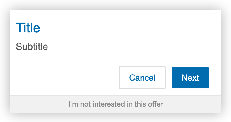 Funnel navigation buttons and dismiss link
