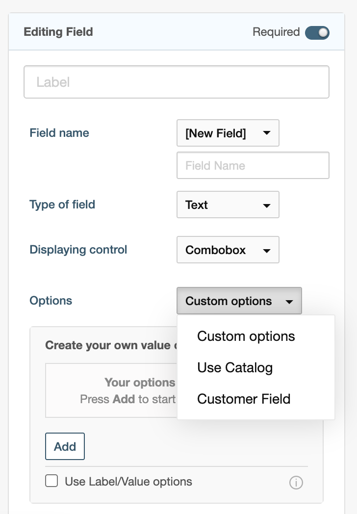 Combobox — Custom options