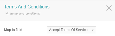 Map to field in Terms and Conditions