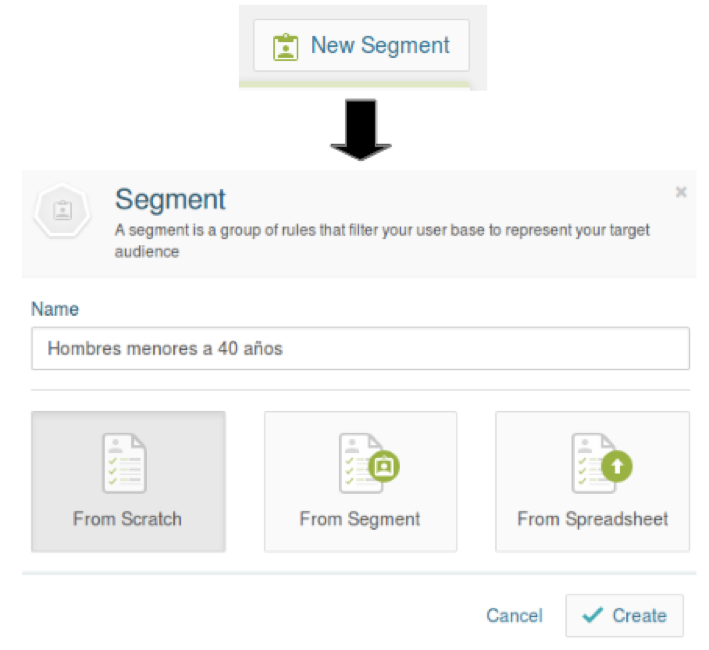 FIGURE 1: Creation of a new segment