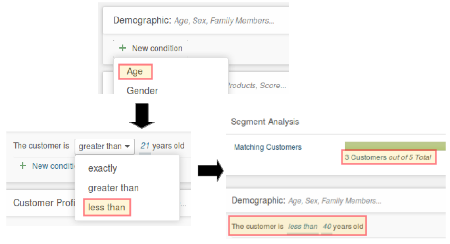 FIGURE 3: Apply a filter to configure a segment